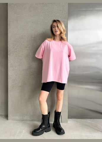 Розовая женская базовая футболка цвет розовый р.42/46 452428 New Trend