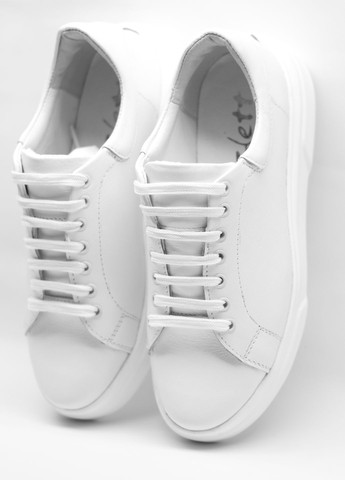 Белые кеды женские с натуральной кожи Zlett 3520