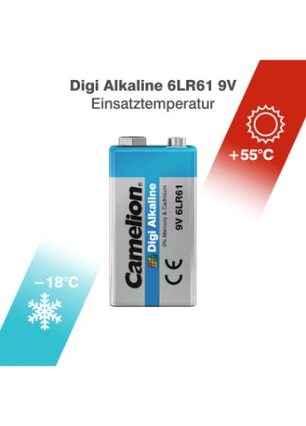 Батарейка Крона 6LR61 9V Digi Alkaline*1 (m479700) Camelion Крона 6LR61 9V Digi Alkaline * 1 (367067198)