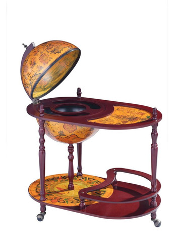 Глобус бар зі столиком Старовинні карти коричневий сфера 42 см (42004R) Гранд Презент (279624874)