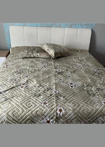 Стеганое покрывало с наволочками на большую кровать с кружевом евроразмер К50051 (К5005-1) No Brand (306633840)