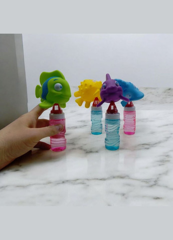 Мильні бульбашки з гумовою фігурокою - Рибка фіолетова MIC (317629366)