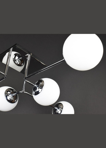 Люстра стельова на 6 лампочок 27992 Хром 21х72х78 см. Sunnysky (364754677)