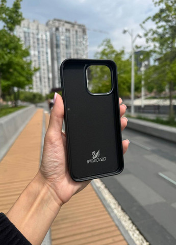 Чехол силиконовый для iPhone 15 Swarovski Black Magsafe / чехол айфон 15 черный магсейф No Brand (341318292)