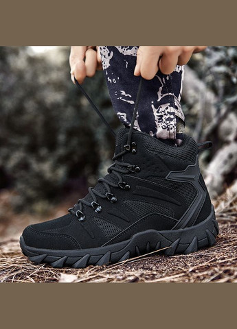 Ботинки тактические GZ702 Black р.43 высокие демисезонные для спецслужб и военных Lesko (342118474)