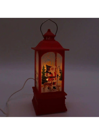 Новорічний настільний світильник нічник з петлею для підвішування роботою від батарейок USB 20х7 см (481914-Prob) Червоний Unbranded (368455781)