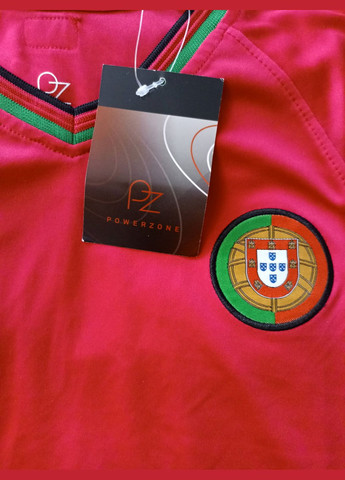 Бордова спортивна футболка португалія / portugal для чоловіка bdo75782 бордовий Power Zone