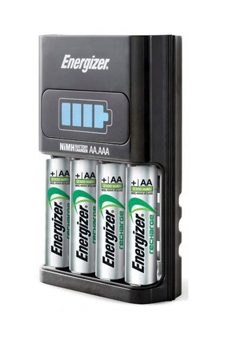 Комплект ЗП AccuRECHARGE 1 HOUR + 4x2300 mAh, AA/AAA, LED-індикатор, 4 канали Energizer (370255772)