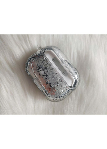 Чехол для наушников с переливающимися блестками серебряный Trends AirPods 3 (360897088)