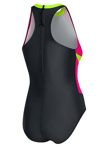 Комбинированный демисезонный купальник закрытый для женщин nina 60929 черный, малиновый, салатовый жен Aqua Speed