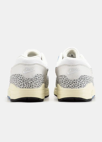 Кросівки жіночі Nike Air Max 1 Safari white grey | Найк Аір Макс 1 сафарі білі сірі No Brand білі демісезони (315761842)