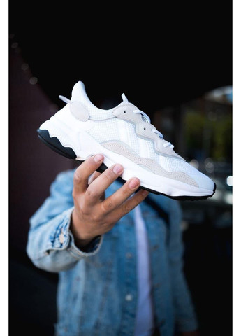 Черные демисезонные кроссовки мужские adidas ozweego adiprene pride white beige black адидас озвиго No Brand