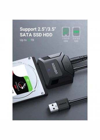 Перехідник (20611) Ugreen USB 3.0 Type-А to SATA III (F) CR108 (315832903)