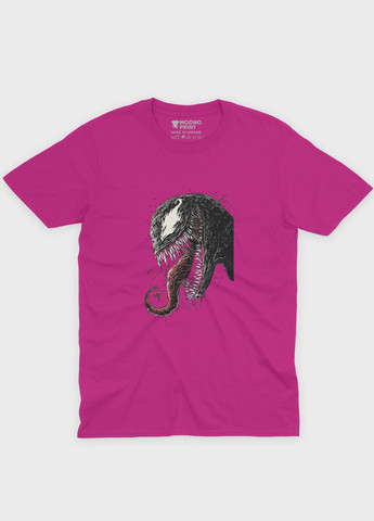 Рожева демісезонна футболка для дівчинки з принтом суперзлодія - веном (ts001-1-fuxj-006-013-022-g) Modno