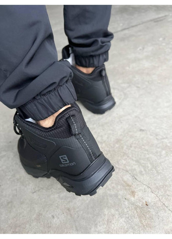 Чорні Зимовий кросівки чоловічі salomon hight black fur саломон No Brand