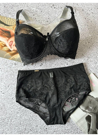 Чорний комплект жіночої білизни чорний Lanny Mode