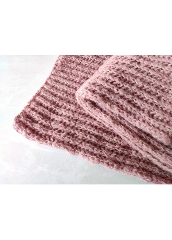 В'язаний зимовий шарф ручної роботи з мериносу кольору чайної троянди No Brand (369612458)