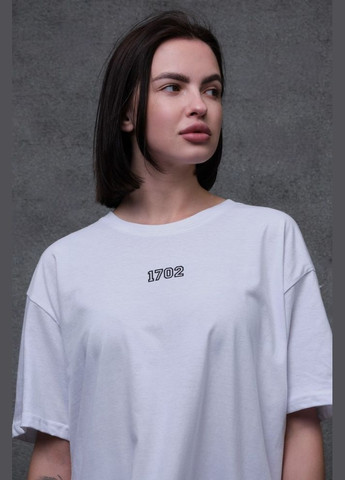 Біла оверсайз футболка з принтом amg white Without