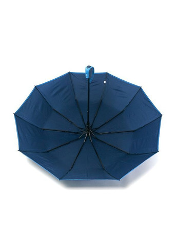 Тёмно-синий зонт полуавтомат m531 на 10 карбоновых спиц синий с каймой полоской Bellissimo средний (365263806)