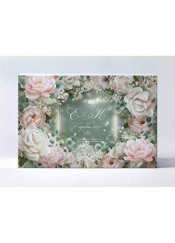 Свадебный баннер для фотозоны 3×2 м с люверсами, литой 440 г/м², №45389 Vinylpex (361032845)