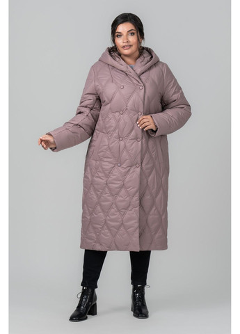 Рожева демісезонна пальто напівприлеглого силуету all posa (ap102012p) A'll Posa
