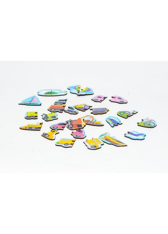 Дерев'яний магнітний пазл "Машинки" Puz-22932, 30 елементів PuzzleOK (344447782)