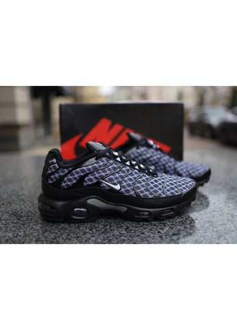 Черные демисезонные кроссовки мужские nike air max plus tn black france blue white найк аир макс тн плюс No Brand