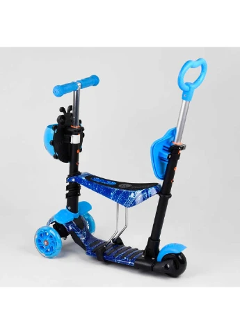 Самокат 5в1 10433, АБСТРАКЦИЯ, PU колеса, ПОДСВЕТКА КОЛЕС, в коробке Best Scooter (305824034)