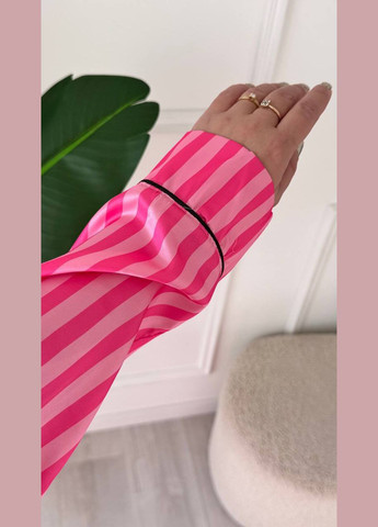 Малинова всесезон піжама з принтом сорочка + брюки No Brand