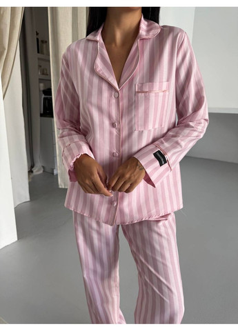 Розовая всесезон уютная пижама No Brand