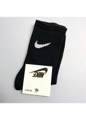 Комбинированные носки женские высокие nike 1 пара 36-41 черные Vakko надписи (374849136)