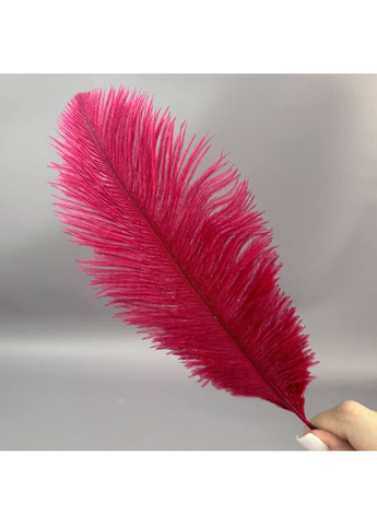 5 шт - перья страуса для рукоделия 13-18 см - бордо Plus-plus (354798367)