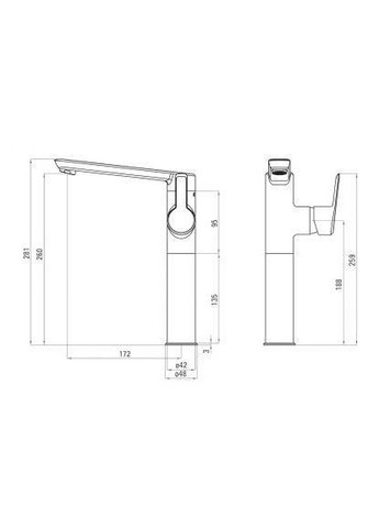 Змішувач для раковини Arnika BQA N21K Deante (314975520)