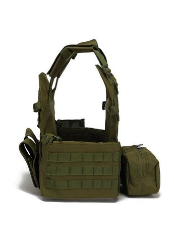 Плитоноска жилет тактичний MOLLE олива зелена військова армійська No Brand (299460992)