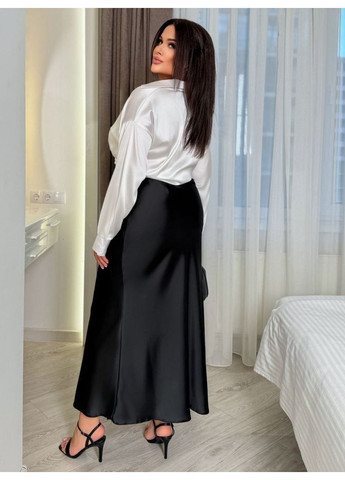 Спідниця на резинці, яка тягнеться до об'єму стегон італійський шовк No Brand (357075906)