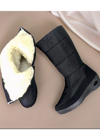 Черные женские зимние дутики больших размеров 41,42,43 No Brand