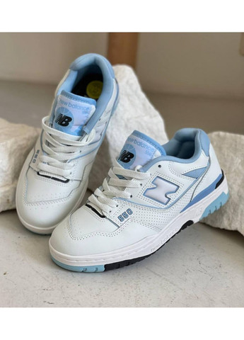 Белые демисезонные кроссовки мужские new balance 550 university blue нью беланс 550 No Brand