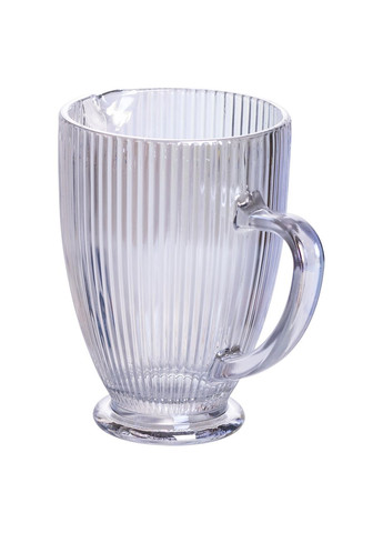 Глек скляний 1.2 л ребристий для напоїв декор для кухні та столу універсальний глечик для води Yiwu (370432319)