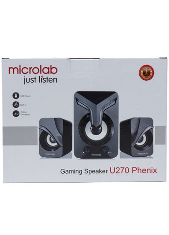 Акустична система 2.1 U-270 11W, USB, LED, чорна Microlab (315349705)