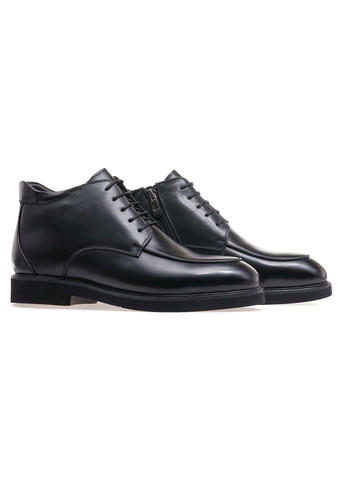 Черные зимние ботинки комфорт мужские am80688m-15-1/black leather Arees Meniwa