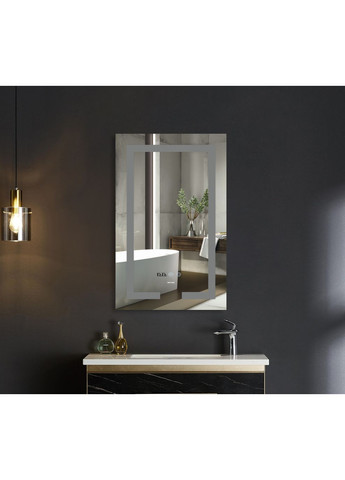 Зеркало HARD MR06-50x80-CASE с LED Touch, Anti-fog, димером, рег. яркости, часами (MI6657) Mixxus (322006311)