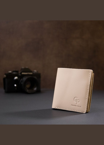 Женское портмоне с монетницей и магнитной застежкой кожаное бежевое (sku_11369) No Brand (328218925)