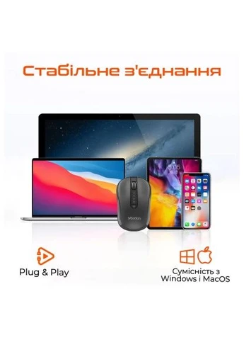Мишка BTM185 Bluetooth/Wireless Black (MT-BTM185-A) MEETION (396670434)