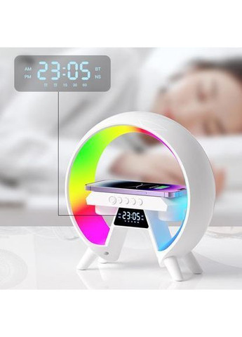 Лампа з бездротовою зарядкою, годинником і будильником, бездротовий RGB світильник з функцією Bluetooth колонки XM-X63 No Brand (372736302)