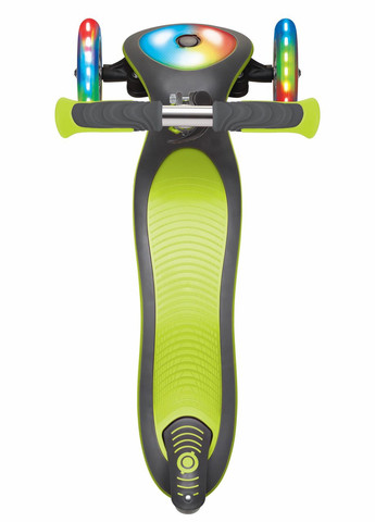 Самокат Elite зеленый с серым колеса и панель с подсветкой до 50кг 3 колеса () Globber 449-106-3 (315333830)