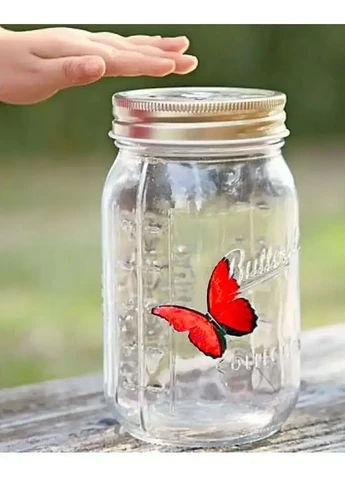 Декоративний нічник Метелик у банці Butterfly Інтерактивний пурхає метелик у банці з підсвіткою No Brand (389579810)
