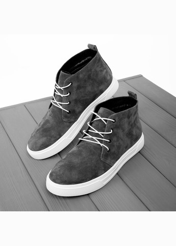 Черевики дезерти з натуральної замші сіри, шкіряна підкладка Dux Premium Kindzer 3500 (316635736)