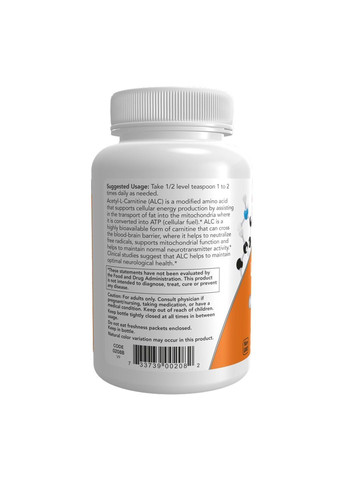 , L-карнитин, чистый порошок, 85 г Now Foods (362575185)
