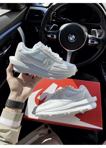 КРОССОВКИ ЖЕНСКИЕ NIKE SACAI LD WAFFLE WHITE НАЙК No Brand бежевые демисезоны (367173239)