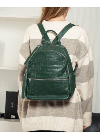 Женский кожаный рюкзак 95518-9 green Alex Rai (367992162)
